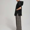 Kamizelki Damskie Czarne|Kamizelki Damskie Na Jesień>Moodo Kamizelka oversize z kapturem