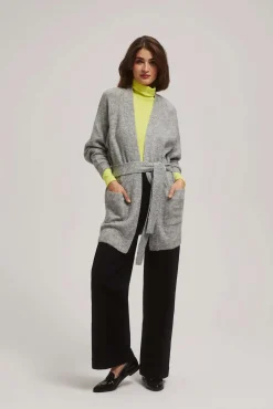 Swetry Szare|Swetry Casual>Moodo Kardigan z kieszeniami