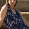 Koszule Casual|Koszule Na Lato>Moodo Koszula na ramiączka z wzorem kropek niebieska