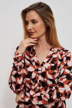 Koszule Casual|Koszule Z Nadrukiem>Moodo Koszula w kwiatowy print