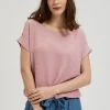 Koszule Casual|Koszule Na Lato>Moodo Koszula z krótkimi podwiniętymi rękawami różowa