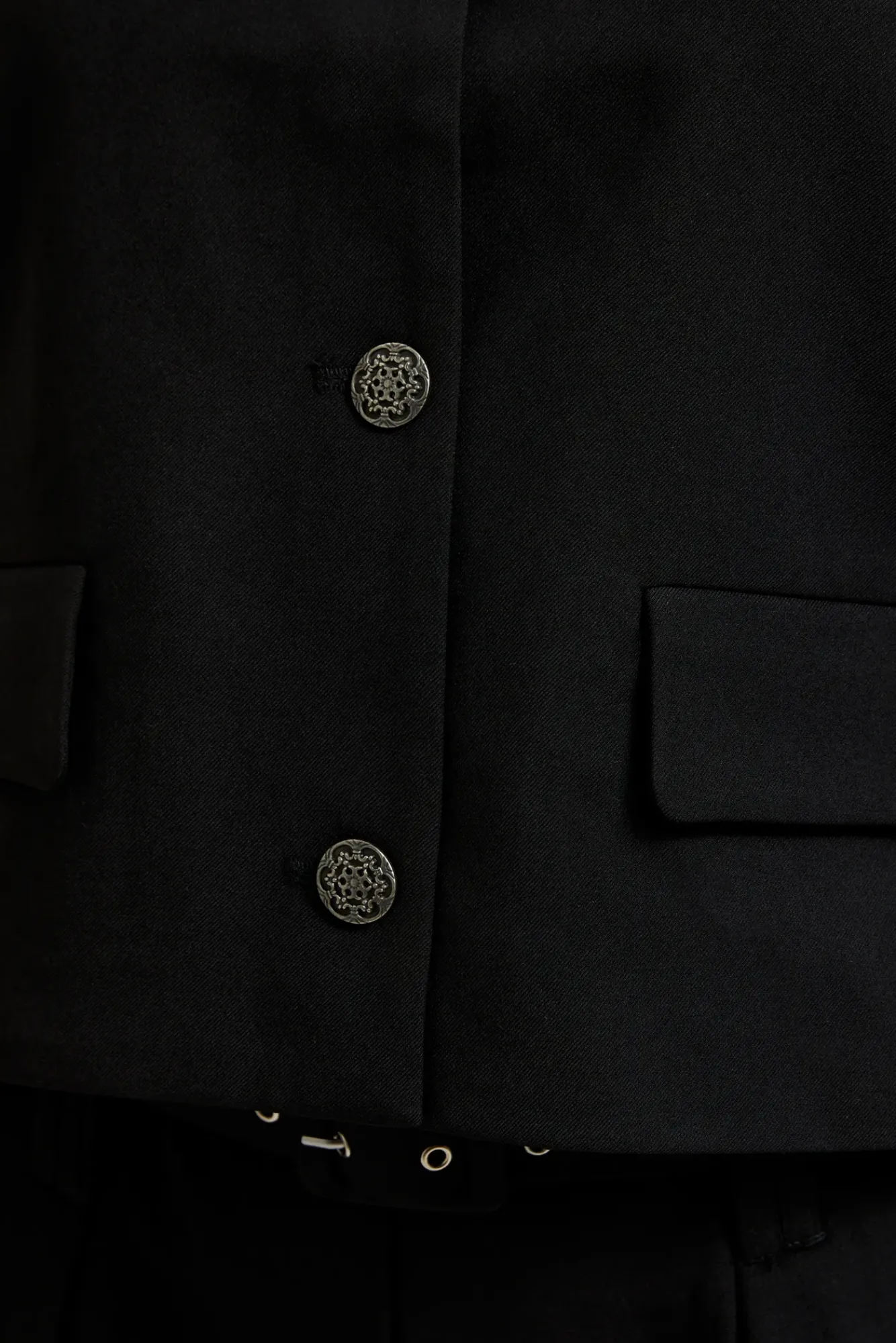 Marynarki Damskie Czarne|Eleganckie Marynarki Damskie>Moodo Marynarka z kieszeniami czarna