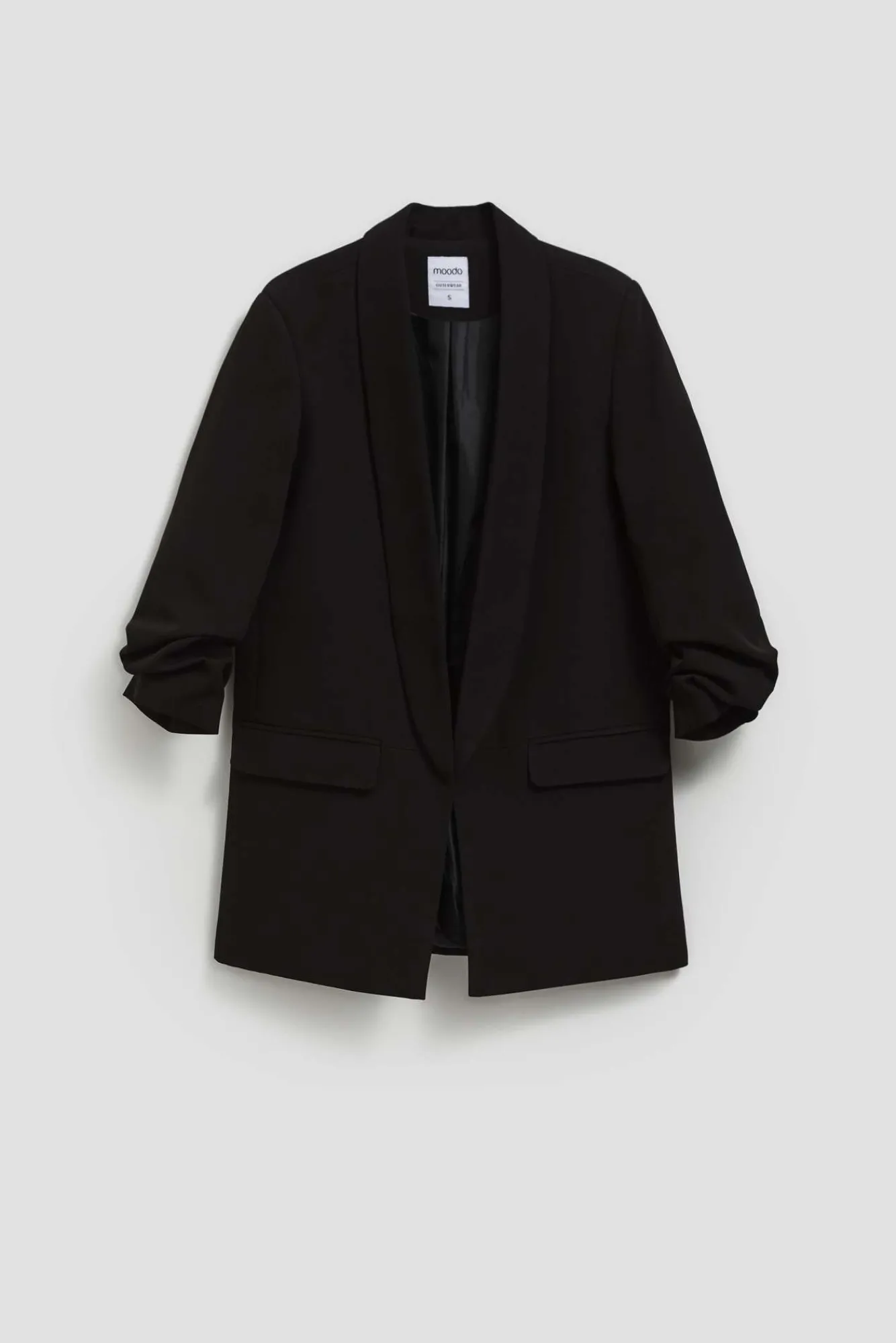 Marynarki Damskie Czarne|Eleganckie Marynarki Damskie>Moodo Marynarka z rękawami 3/4