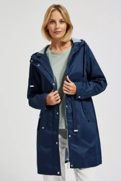 Kurtki Z Kapturem|Kurtki Oversize>Moodo Parka z kapturem zapinana na zamek granatowa