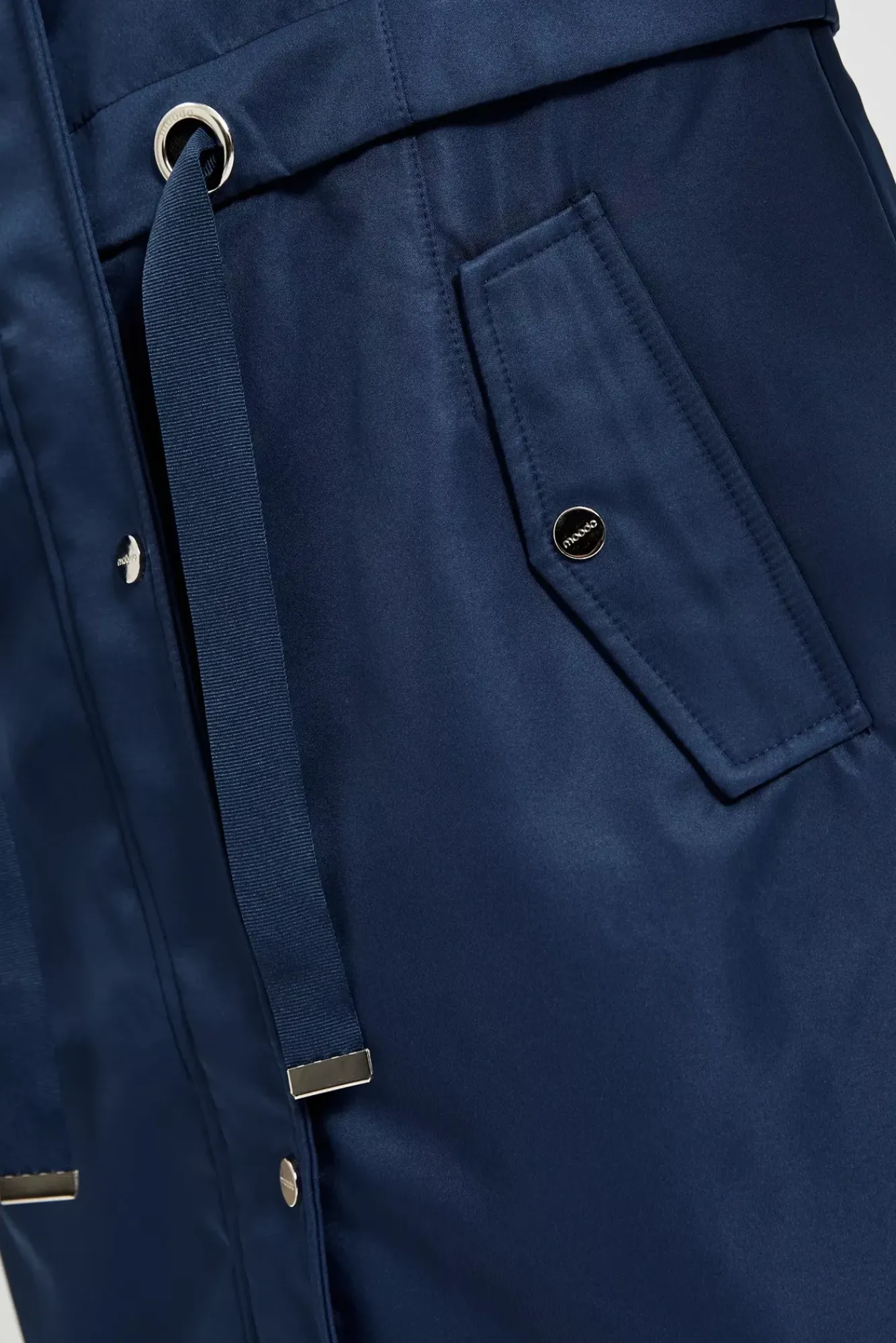 Kurtki Z Kapturem|Kurtki Oversize>Moodo Parka z kapturem zapinana na zamek granatowa