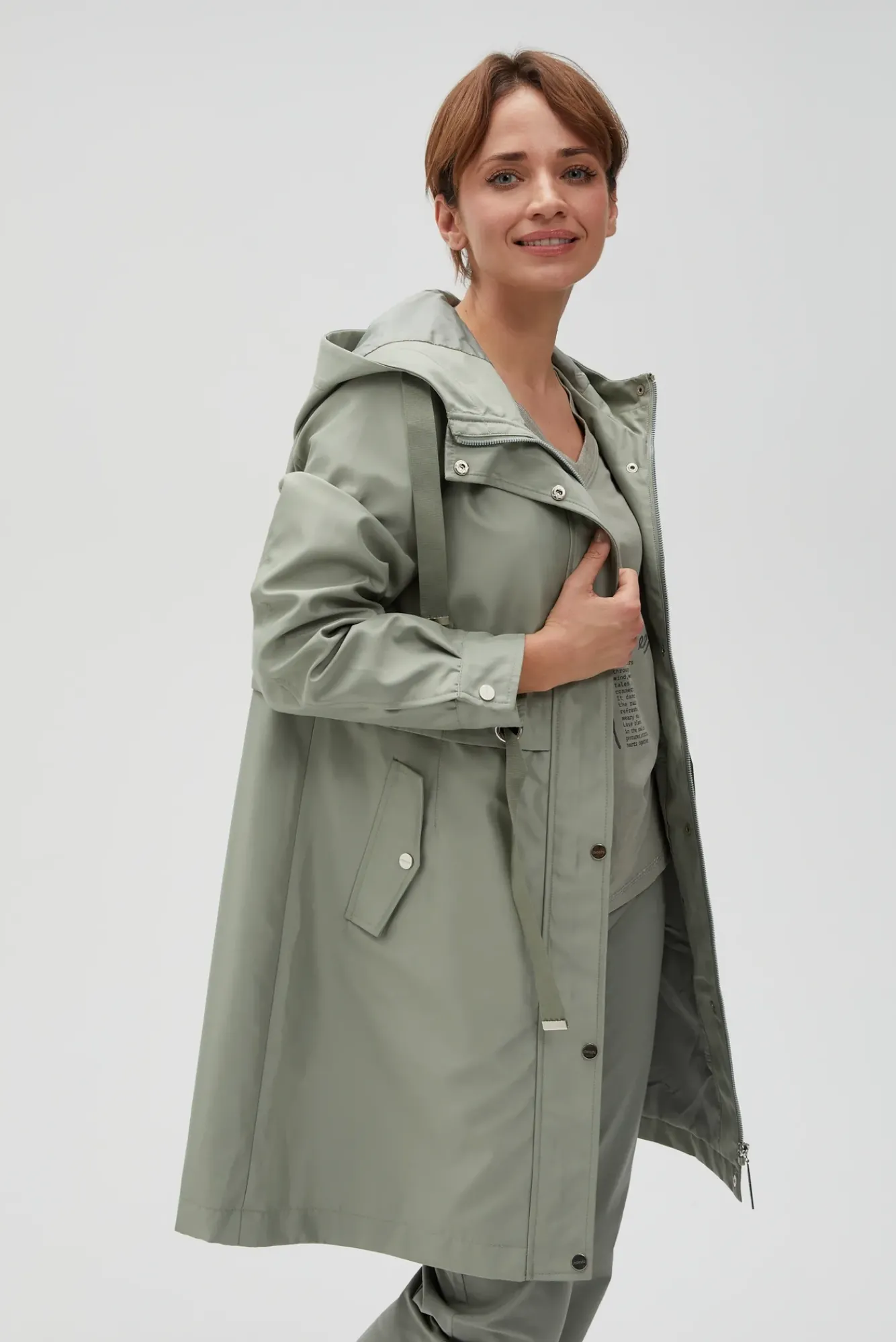 Kurtki Z Kapturem|Kurtki Oversize>Moodo Parka z katurem oliwkowa
