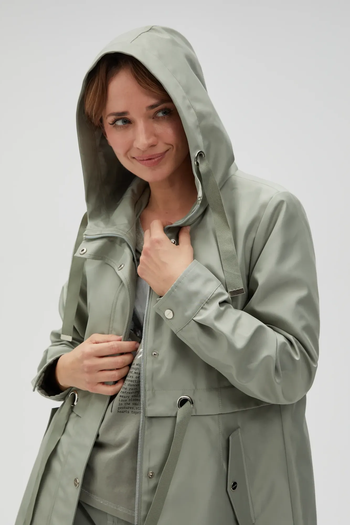 Kurtki Z Kapturem|Kurtki Oversize>Moodo Parka z katurem oliwkowa