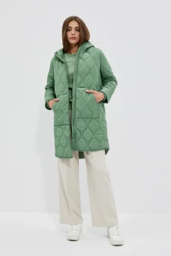 Kurtki Z Kapturem|Kurtki Oversize>Moodo Pikowna kurtka z kapturem i kieszeniami