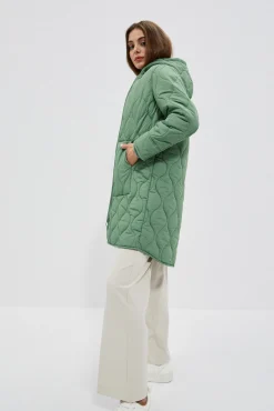 Kurtki Z Kapturem|Kurtki Oversize>Moodo Pikowna kurtka z kapturem i kieszeniami