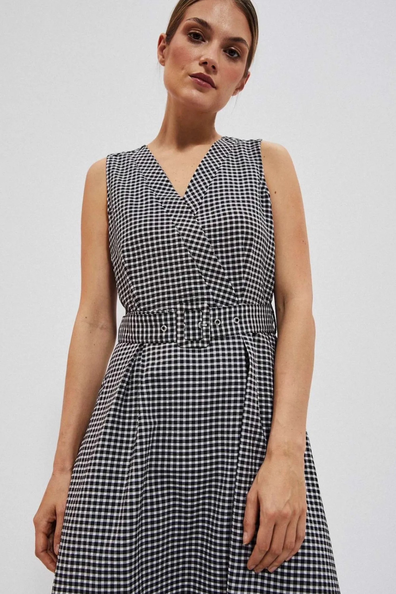 Sukienki Letnie|Sukienki Z Krótkim Rękawem>Moodo Rozkloszowana sukienka w stylu retro