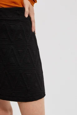 Spódnice Casual|Spódnice Jesienne>Moodo Spódnica mini z geometrycznym tłoczeniem