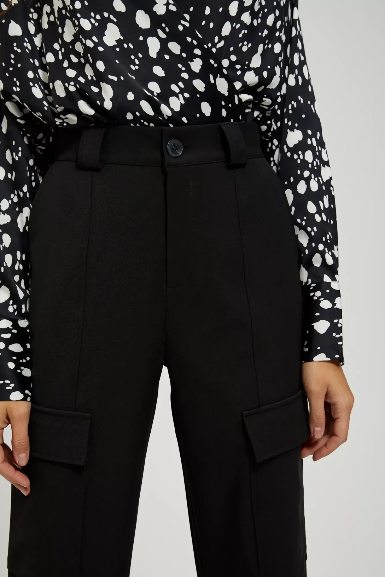 Spodnie Czarne|Spodnie Eleganckie>Moodo Spodnie cargo