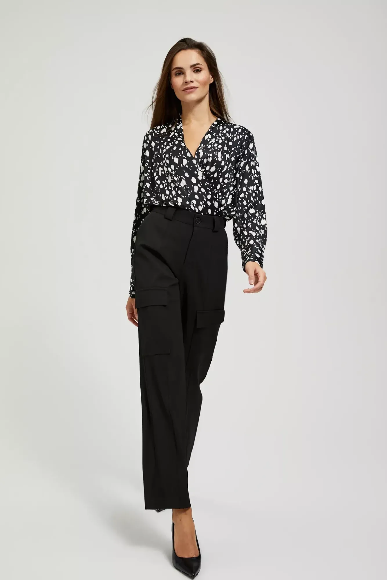 Spodnie Czarne|Spodnie Eleganckie>Moodo Spodnie cargo
