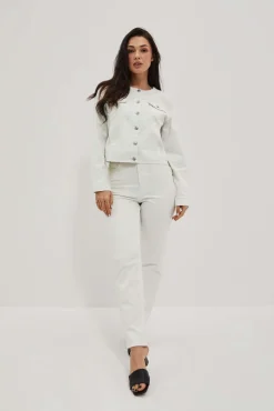 Jeansy Mom Fit|Jeansy Z Wysokim Stanem>Moodo Spodnie mom fit z wysokim stanem