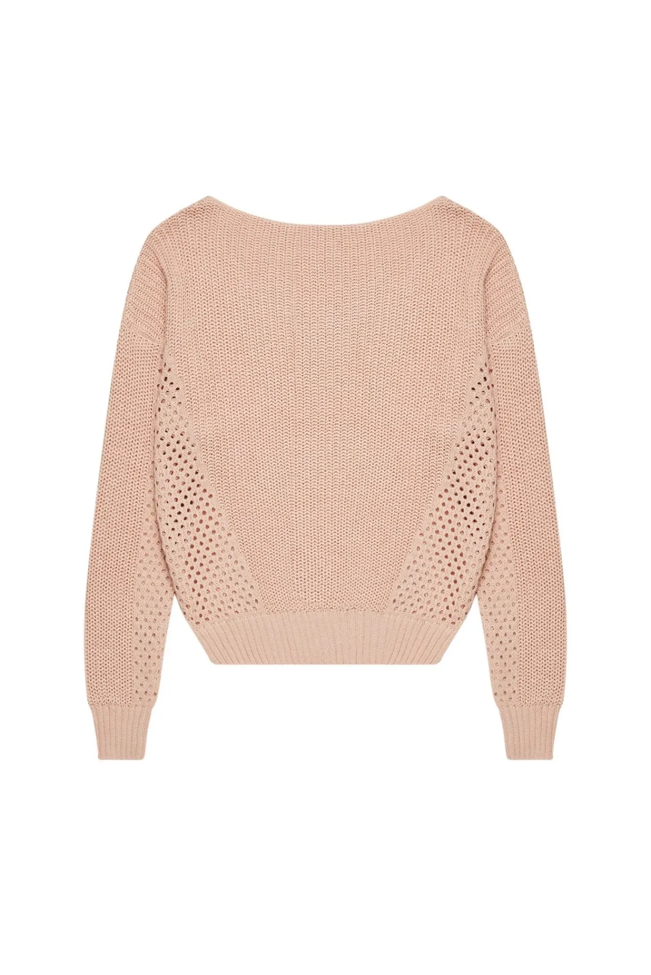 Swetry Casual|Swetry Różowe>Moodo Sweter oversize z ażurowym wzorem
