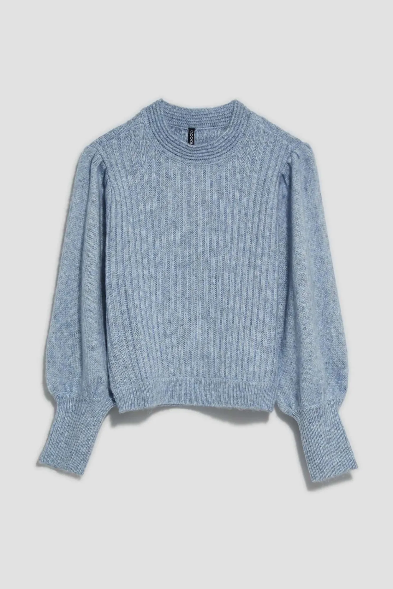 Swetry Niebieskie|Swetry Casual>Moodo Sweter z bufiastymi rękawami