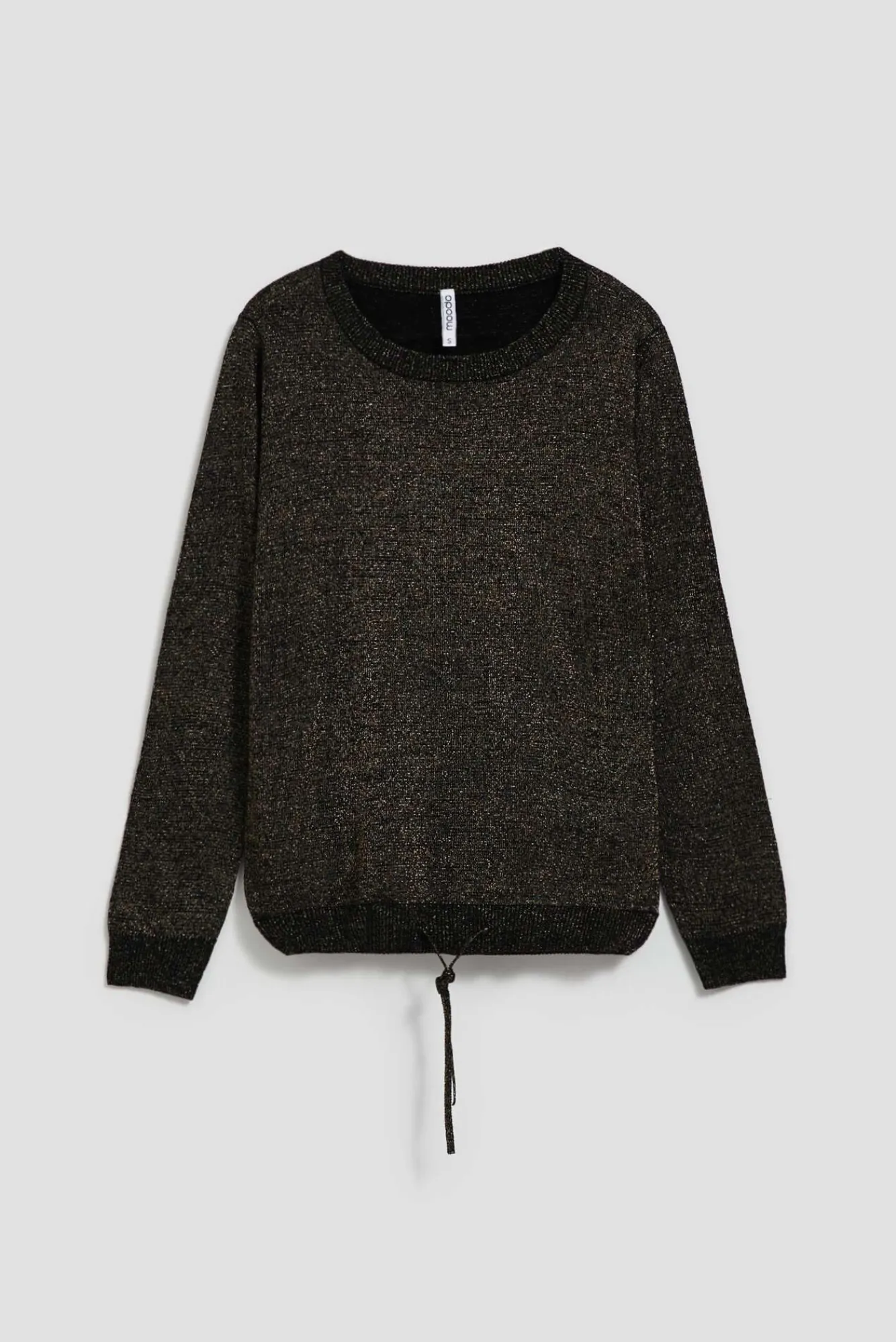 Swetry Czarne|Swetry Casual>Moodo Sweter z metaliczną nitką czarny