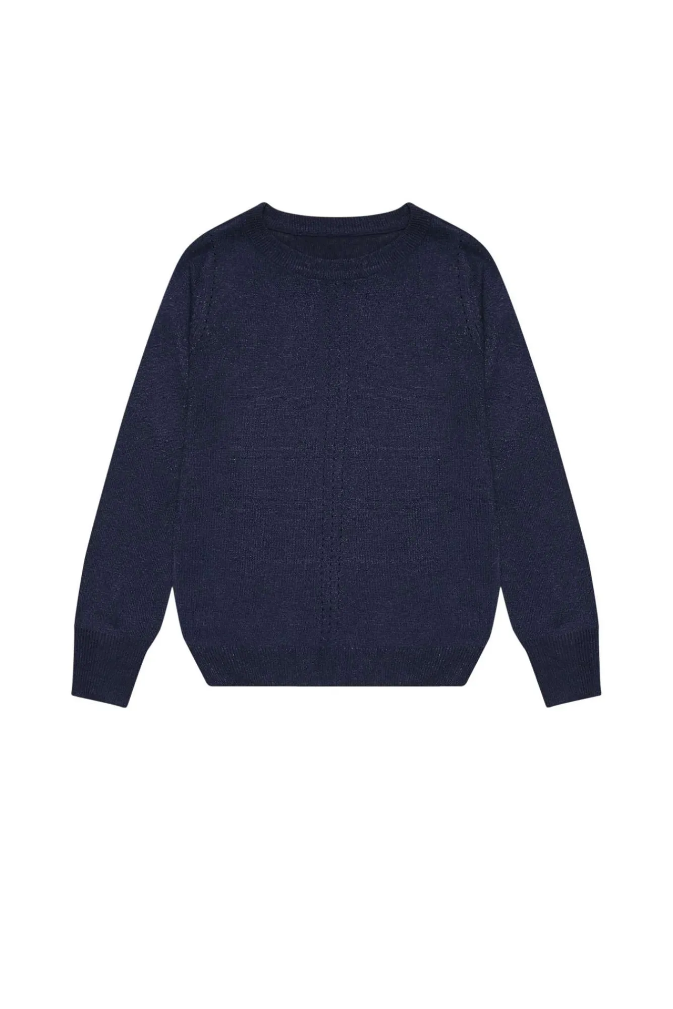 Swetry Granatowe|Swetry Casual>Moodo Sweter z metaliczną nitką granatowy