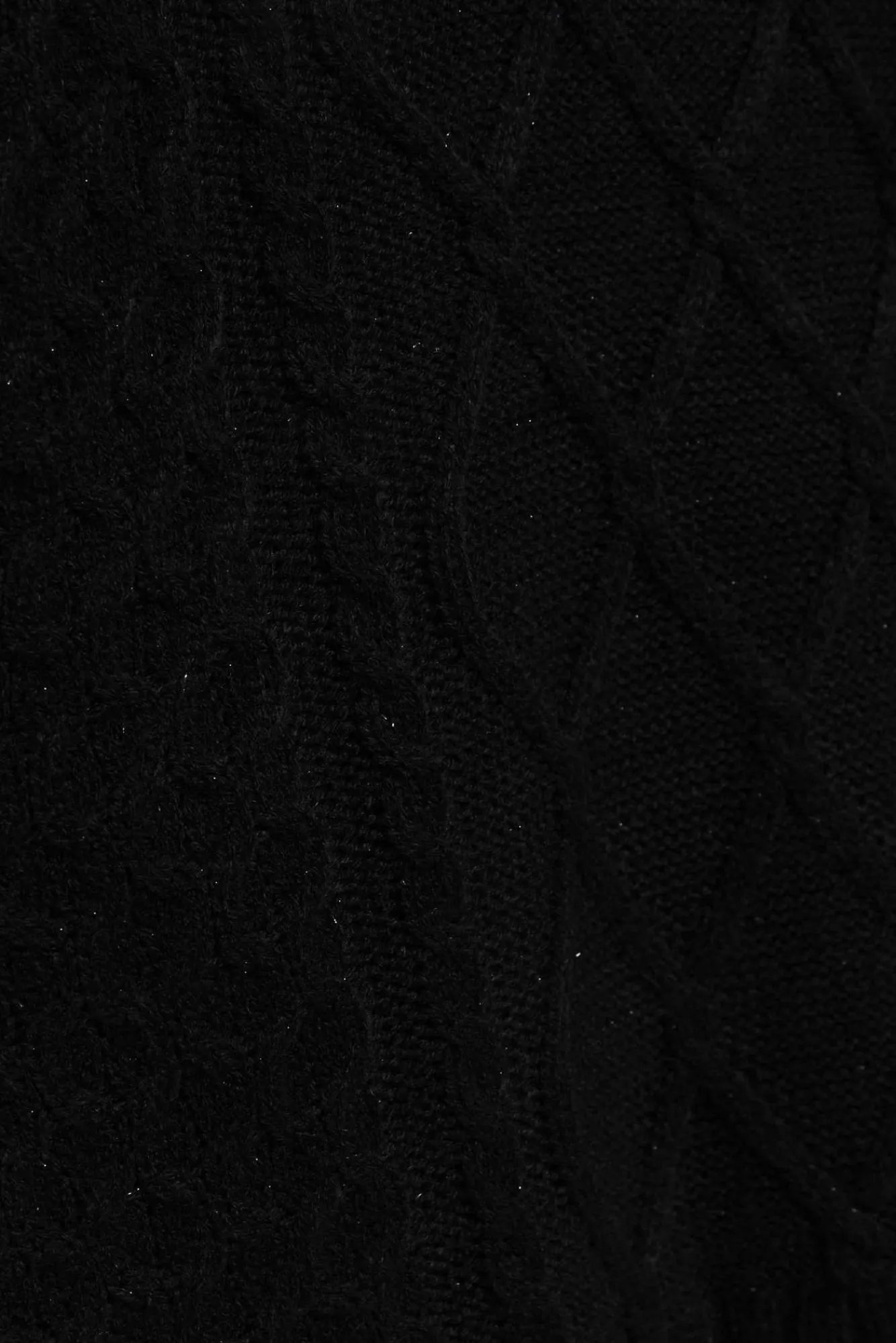 Swetry Czarne|Swetry Casual>Moodo Sweter z ozdobnym splotem długimi rękawami czarny