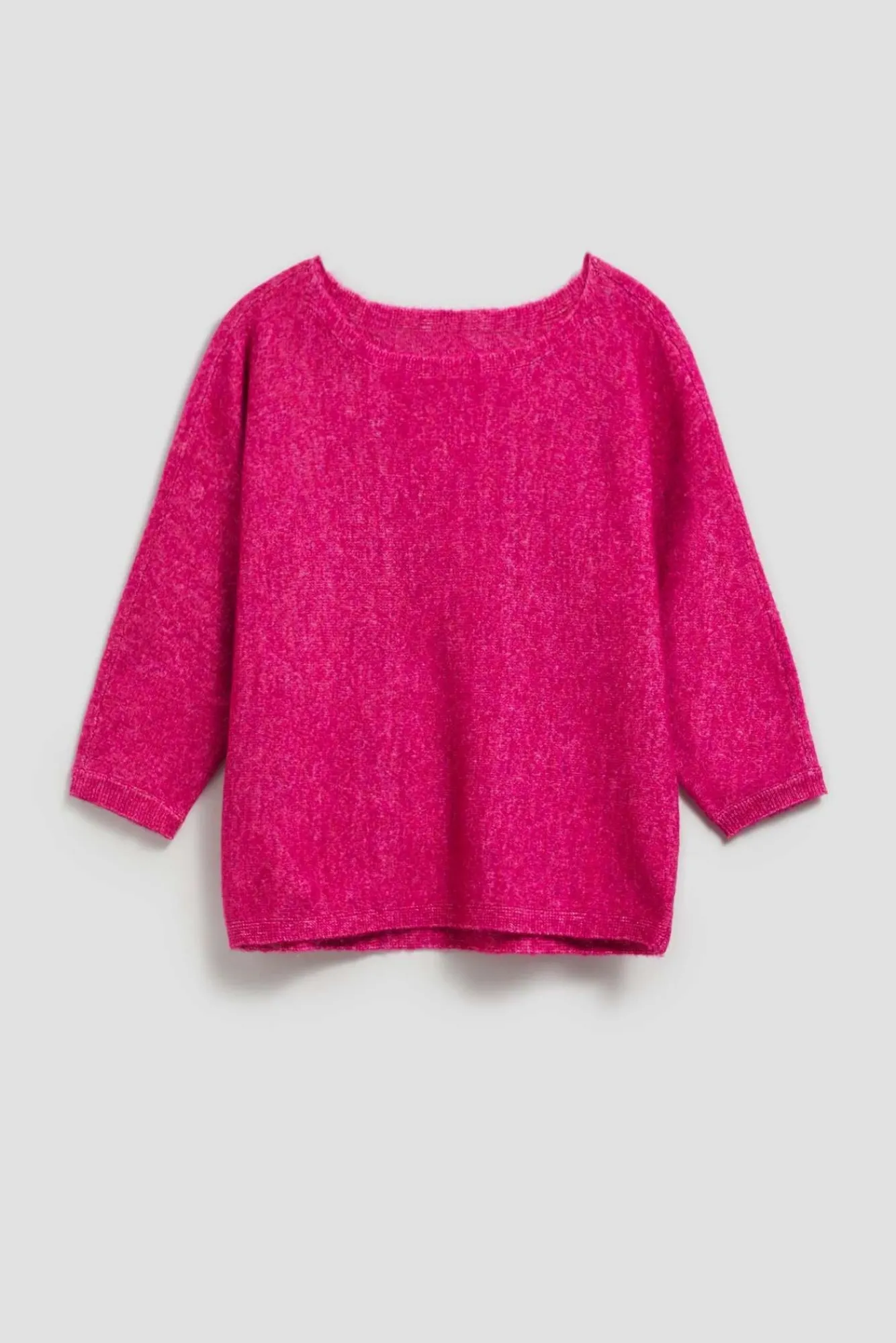 Swetry Różowe|Swetry Casual>Moodo Sweter z rękawem 3/4 fuksjowy