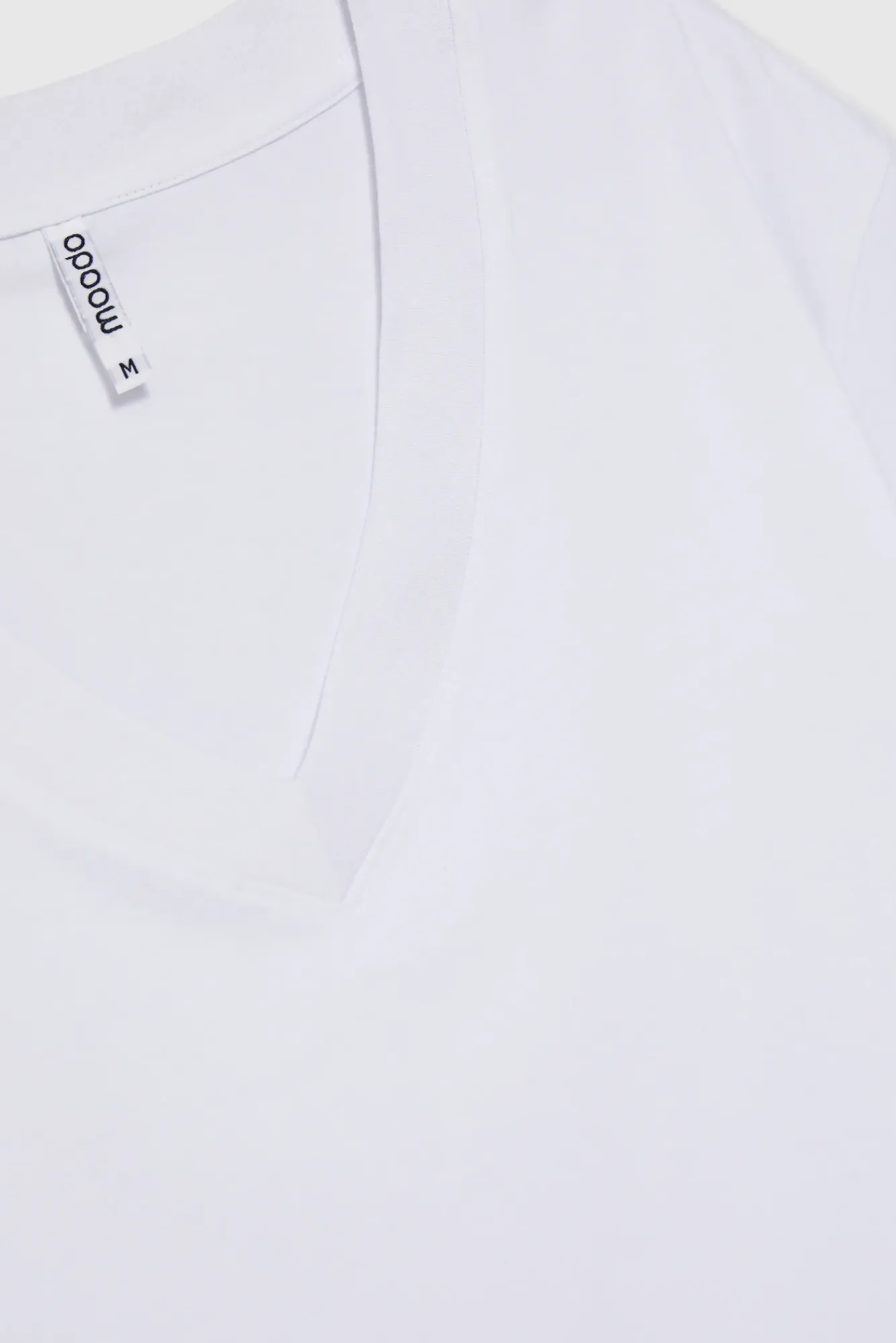 Bluzki Bawełniane|Bluzki Z Krótkim Rękawem>Moodo T-shirt z dekoltem w serek biały