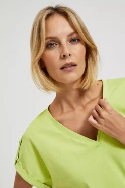 Bluzki Bawełniane|Bluzki Z Krótkim Rękawem>Moodo T-shirt z krótkimi rękawami zielony