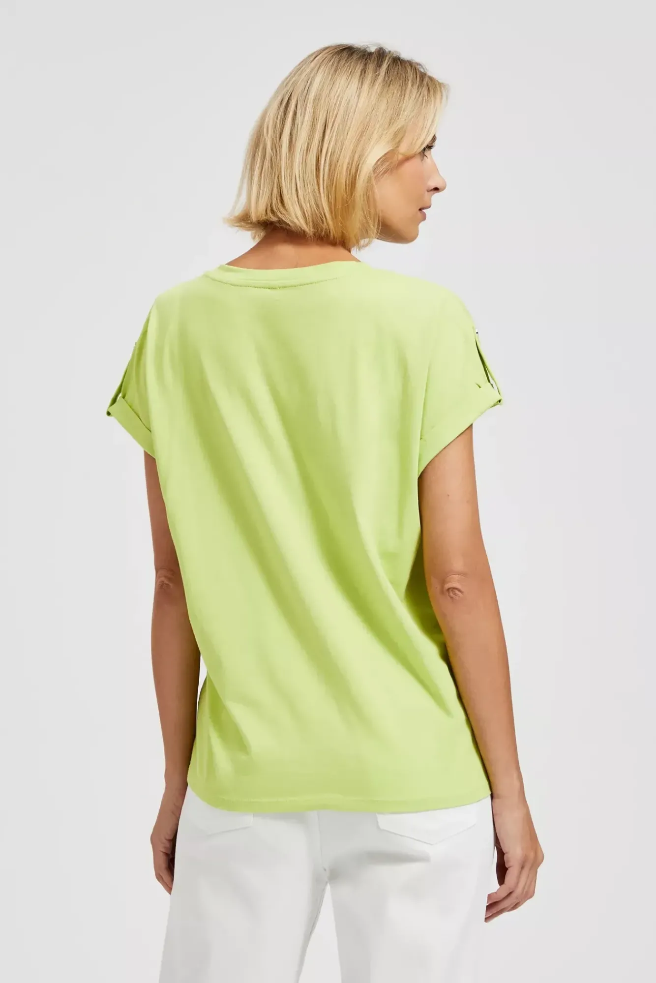 Bluzki Bawełniane|Bluzki Z Krótkim Rękawem>Moodo T-shirt z krótkimi rękawami zielony