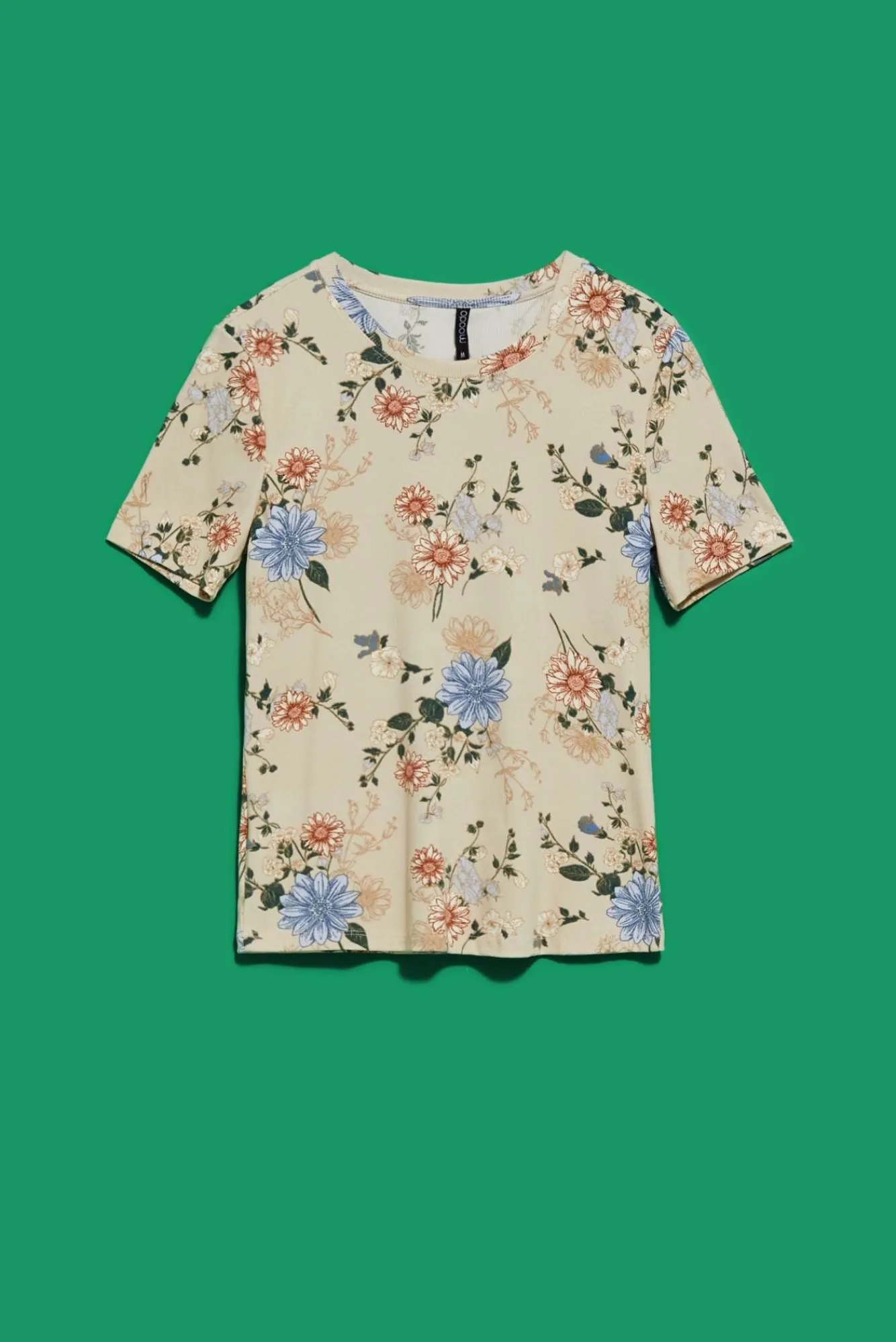Bluzki Z Krótkim Rękawem|Bluzki Z Dekoltem>Moodo T-shirt z kwiatowym nadrukiem