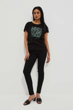Bluzki Bawełniane|Bluzki Z Krótkim Rękawem>Moodo T-shirt z nadrukiem