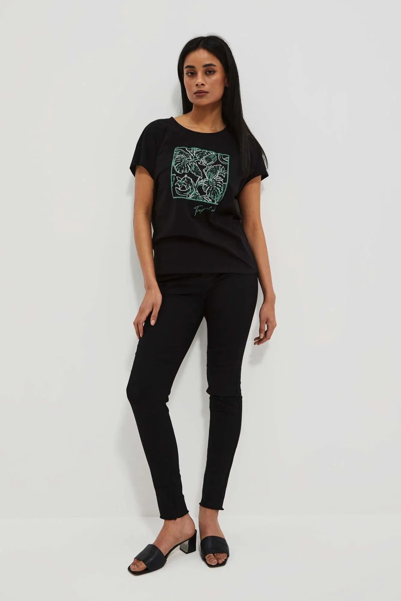 Bluzki Bawełniane|Bluzki Z Krótkim Rękawem>Moodo T-shirt z nadrukiem