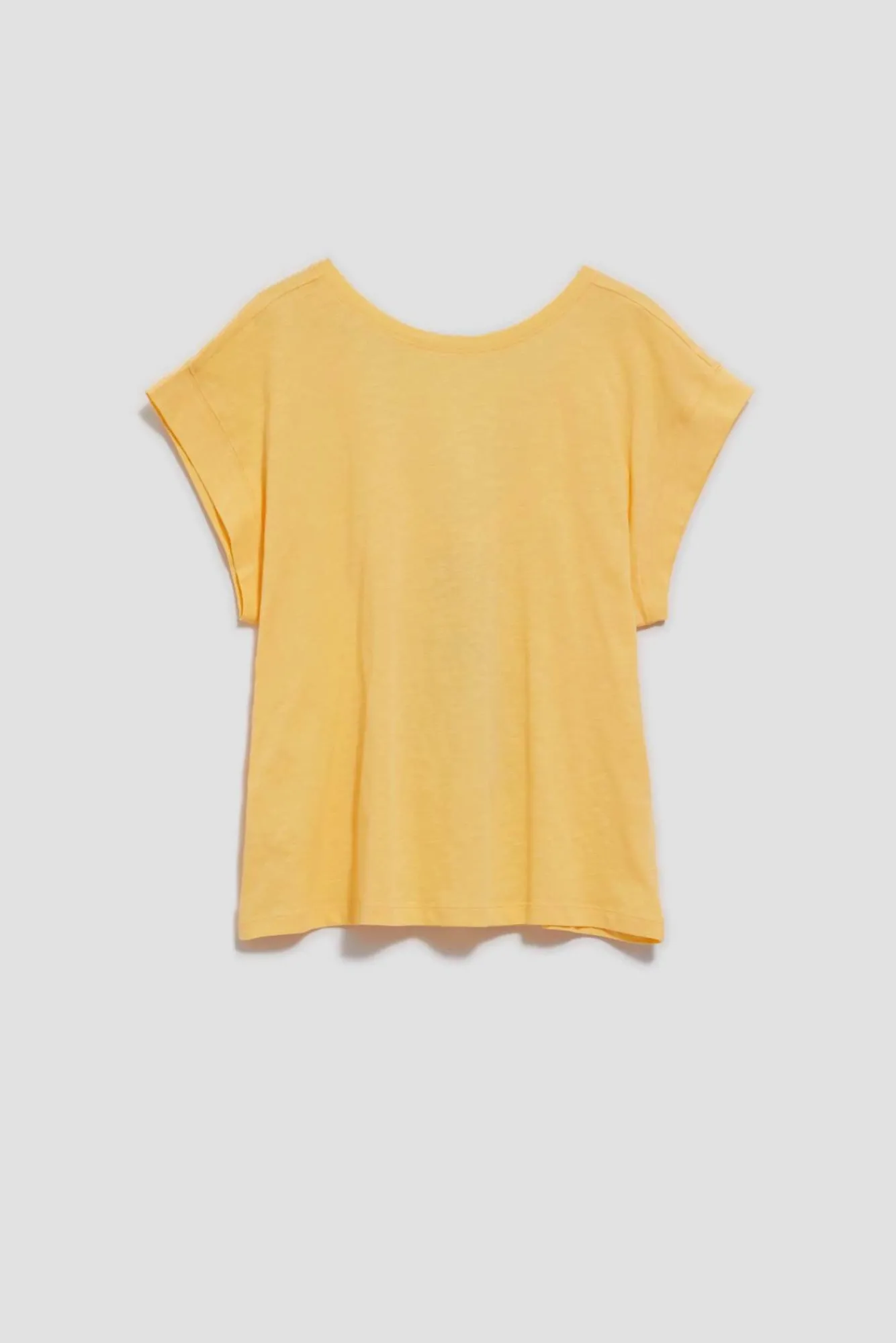 Bluzki Bawełniane|Bluzki Z Krótkim Rękawem>Moodo T-shirt z odkrytymi plecami waniliowy