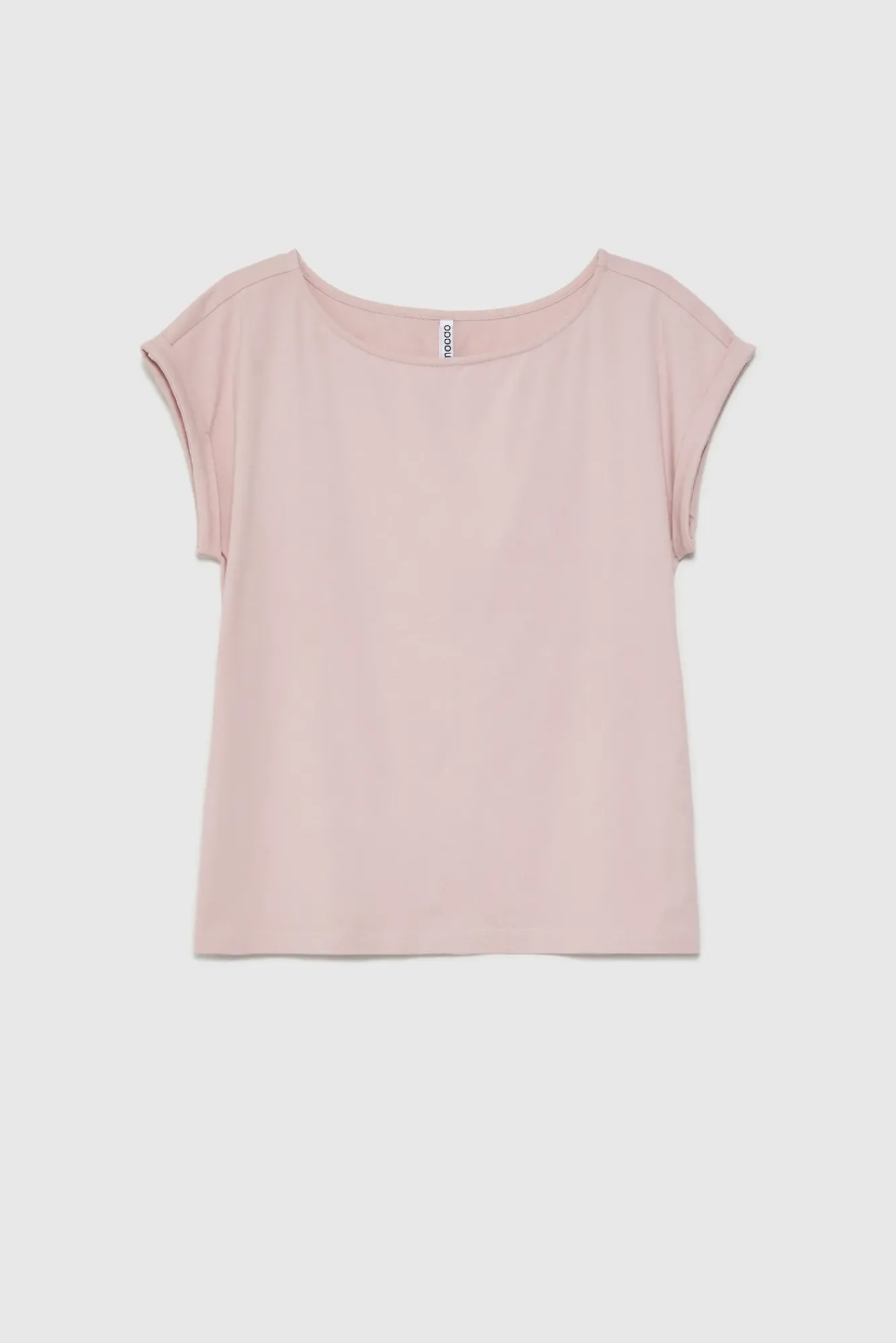 Bluzki Bawełniane|Bluzki Na Lato>Moodo T-shirt z okrągłym dekoltem różowy