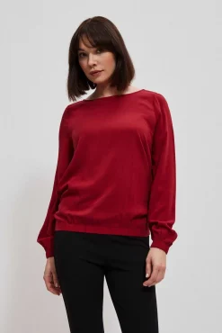 Koszule Casual>Moodo Wiskozowa koszula bordowa