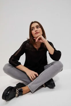 Koszule Casual|Koszule Na Lato>Moodo Wiskozowa koszula z frędzlami